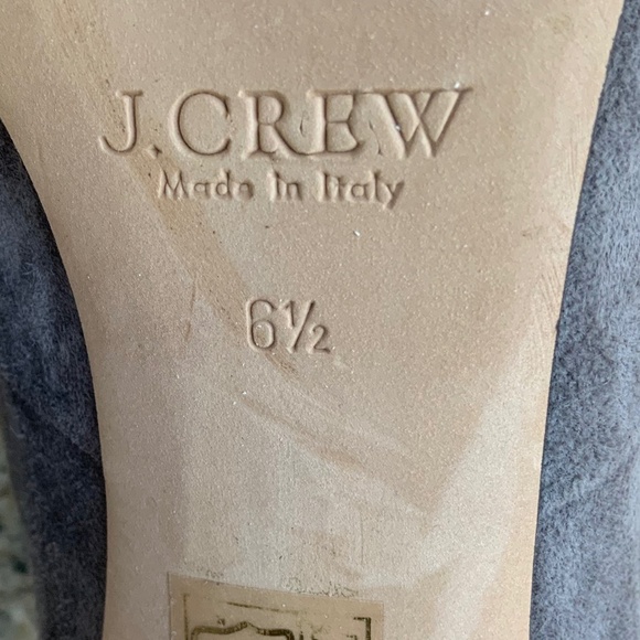 J Crew Adele Grey Italian Suede Leather Heeled Back Zipper Ankle Boots S… - Picture 7 of 7